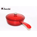 Esmalte de hierro fundido SaucePan con helper